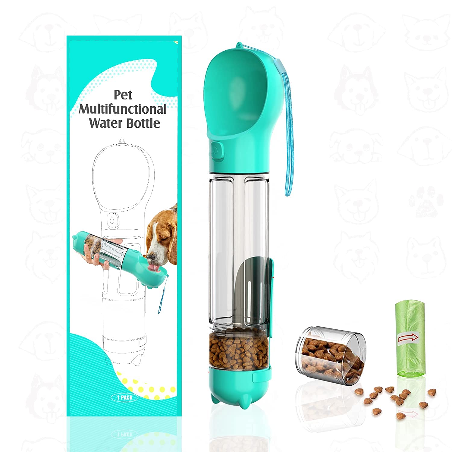 Qpets 300ML Dog Water Bottles Portable Leak Proof Dog Water Dispenser with Drinking and Feeding Function Lightweight Pet Water Dispenser for Walking and Travel for Dog, Cat Travel Water Bottle Qpets 300ML Dog Water Bottles Portable Leak Proof Dog Water Dispenser with Drinking and Feeding Function Lightweight Pet Water Dispenser for Walking and Travel for Dog, Cat Travel Water Bottle